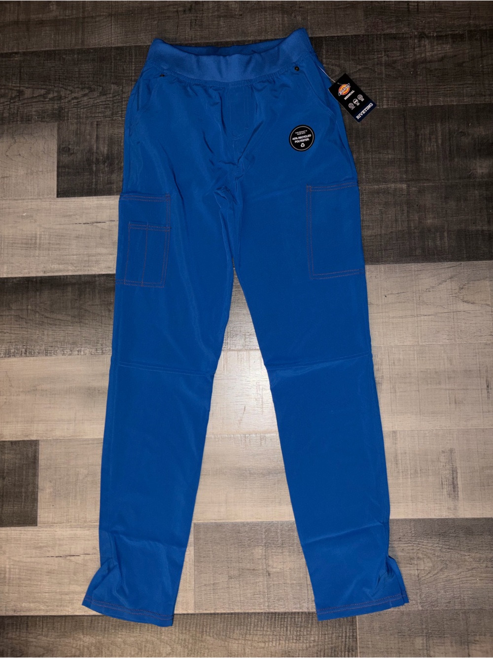 Dickies Medical Nurse Womens Royal Mid Rise Riveting Scrub Pants XS Tall NWT